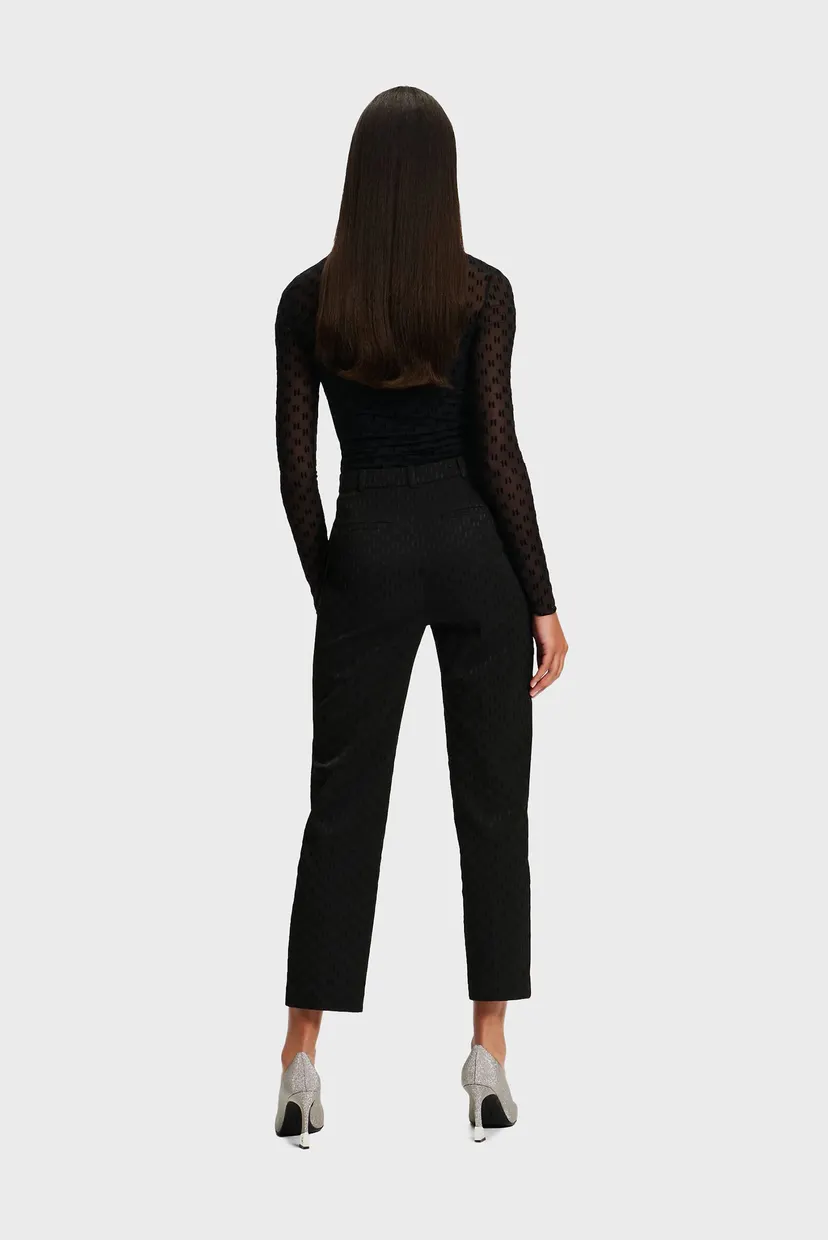 Жіночі чорні брюки з візерунком MONOGRAM SUIT PANTS 3