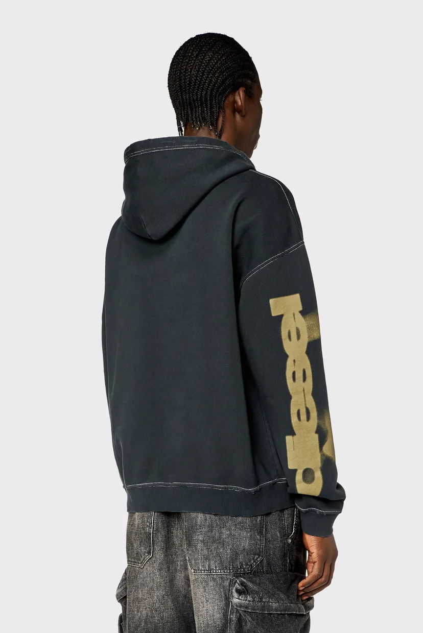 Мужское черное худи S-BOXT-HOOD-N4 Diesel A12179 0JNAZ — MD-Fashion