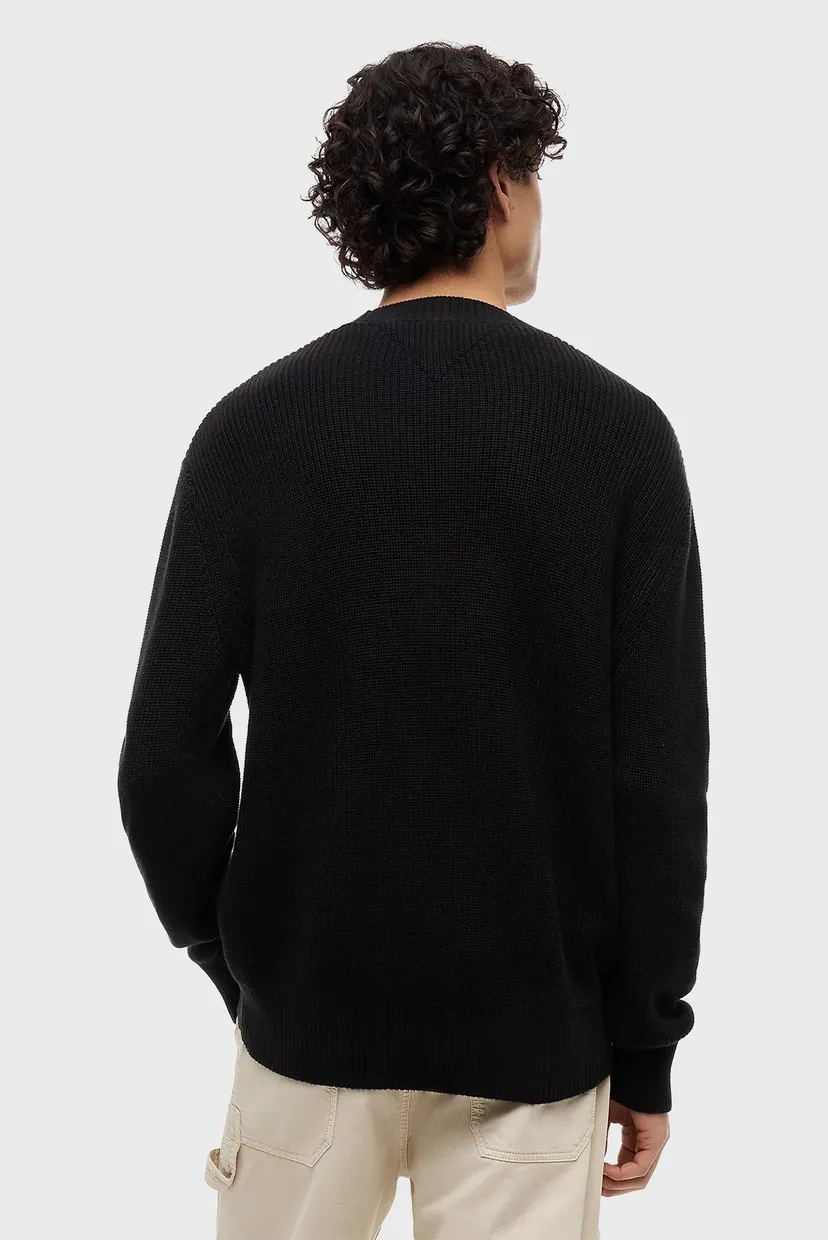 Чоловічий чорний светр REG BADGE SWEATER 3