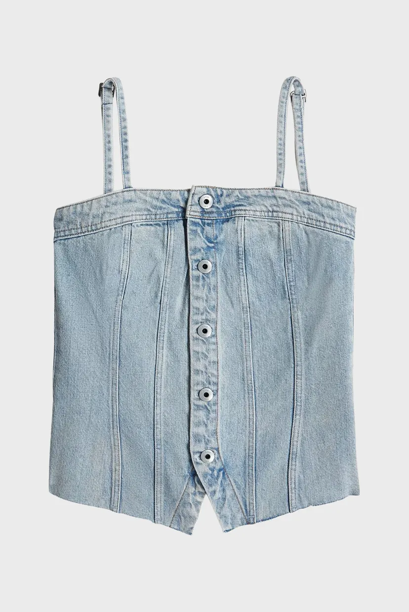 Жіночий блакитний джинсовий топ Kick Bustier 6