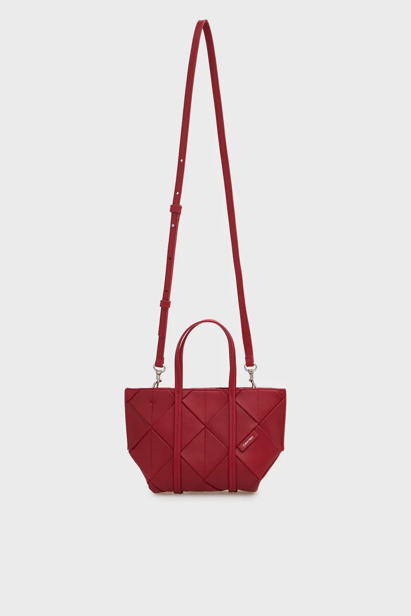 Жіноча червона сумка WOVEN MINI TOTE CROSSBODY 5