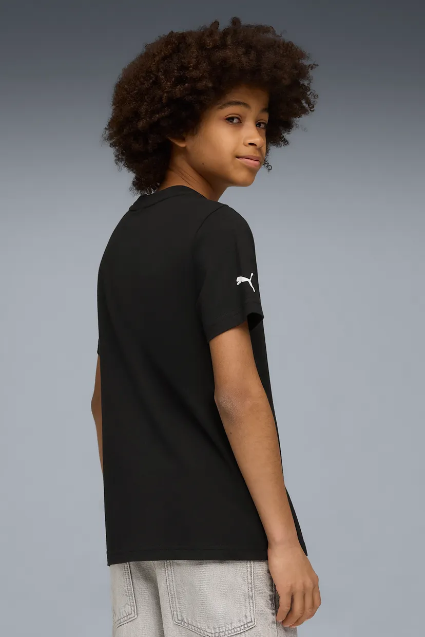 Детская черная футболка Scuderia Ferrari Sportswear Coloured Big Shield Tee Youth 3