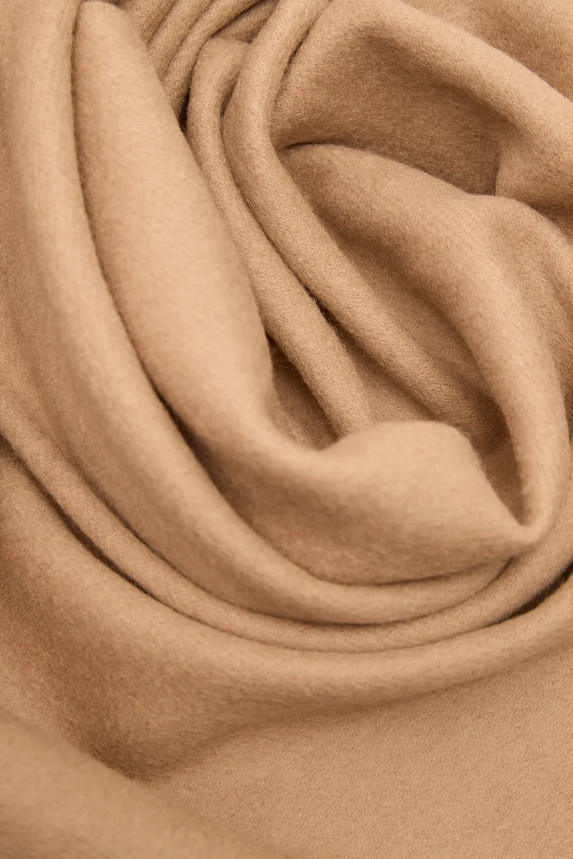 Женский бежевый шерстяной шарф WOOL WOVEN SCARF 4