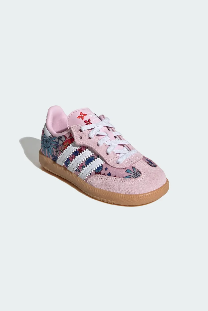 Детские пудровые сникерсы ADIDAS LIBERTY LONDON SAMBA OG COMFORT CLOSURE ELASTIC LACE 4