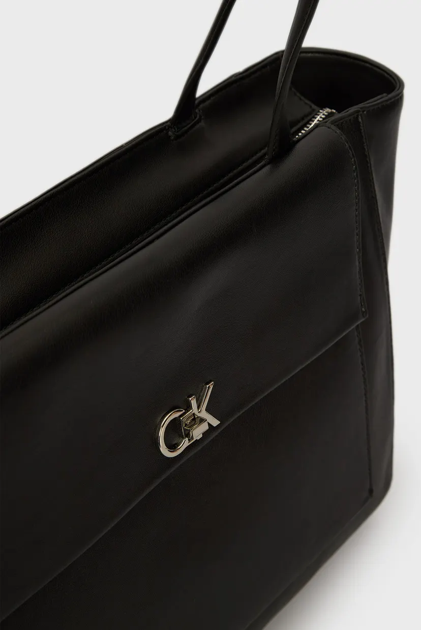 Жіноча чорна сумка CK MEDIUM SHOPPER W/POCKET 5