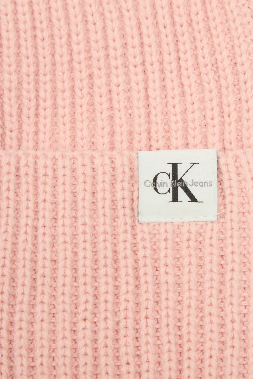 Дитяча рожева шапка MONOGRAM RIB BEANIE 5