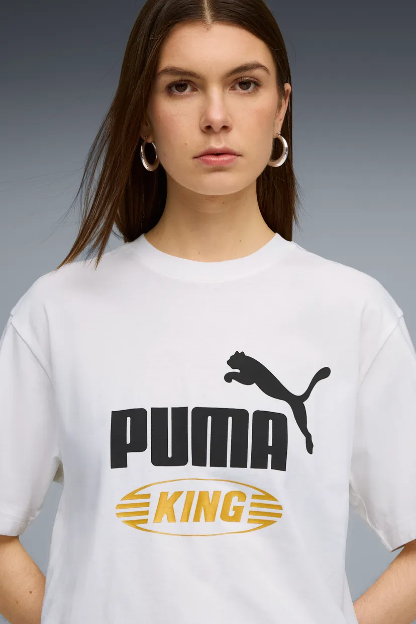 Белая футболка FUTURE.PUMA.ARCHIVE King Relaxed Tee Unisex (унисекс) 4