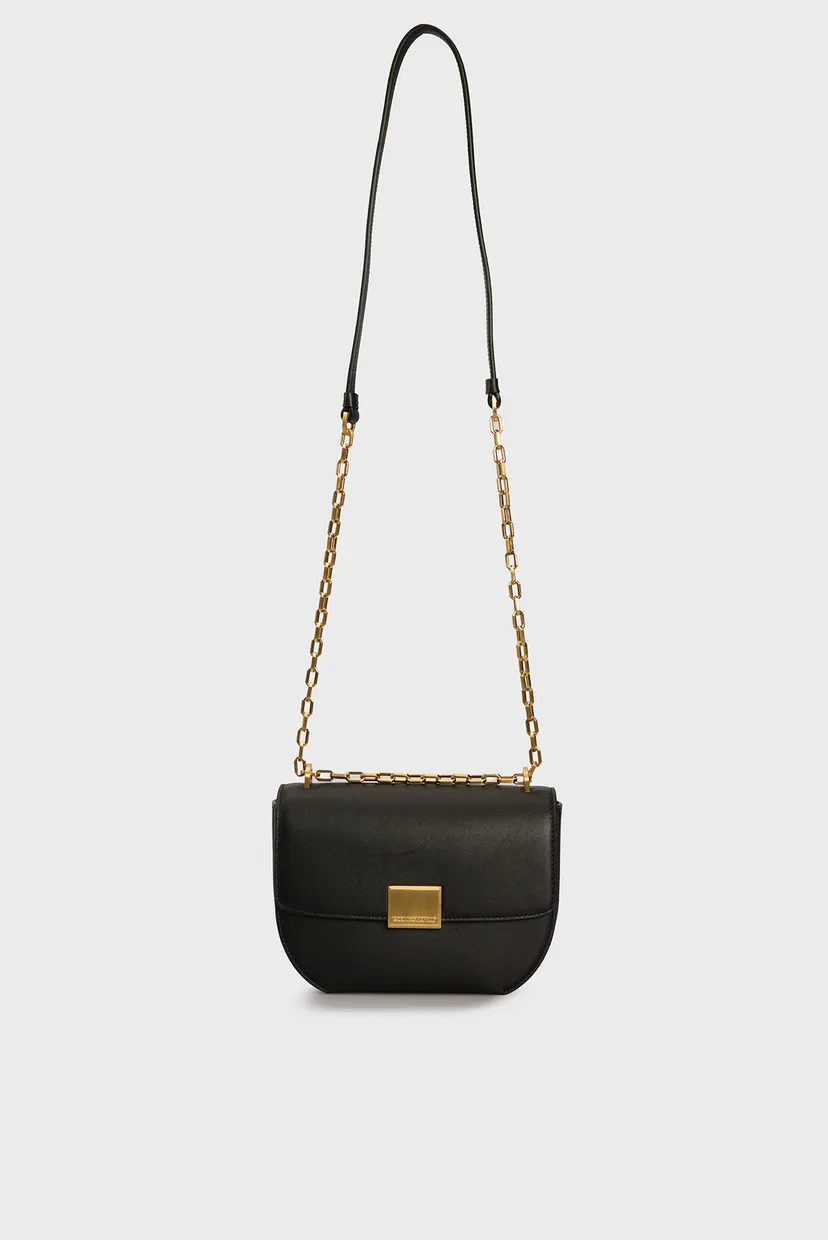 Жіноча чорна шкіряна сумка k forever sm crossbody 5