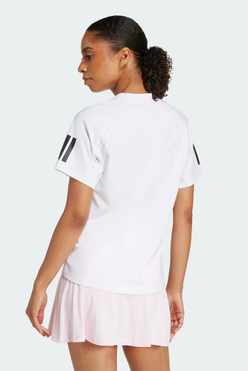 Женская белая футболка Club 3-Stripes Tennis Climacool 3