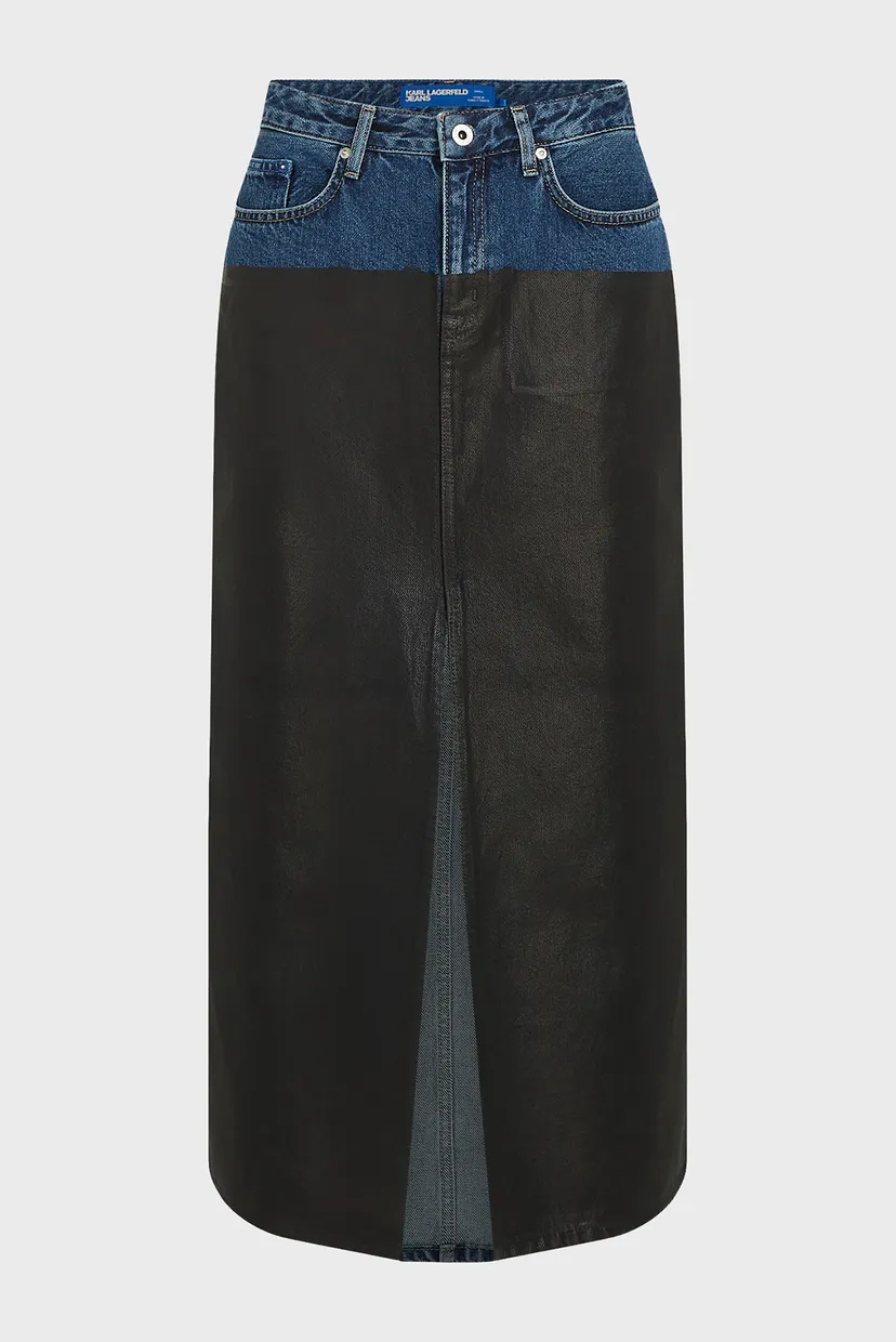 Жіноча джинсова спідниця blocked denim 5