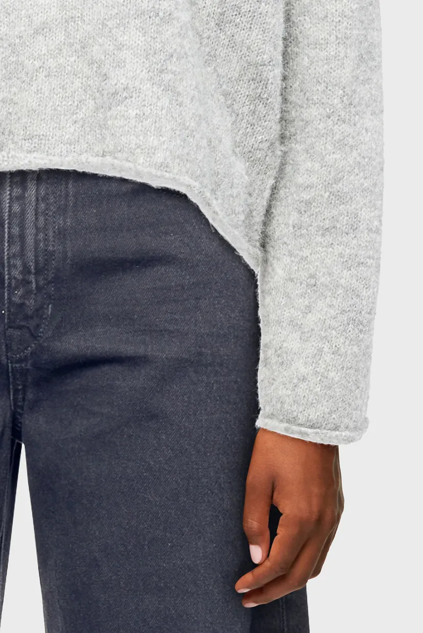 Женский серый шерстяной пуловер SOMAIJA 5