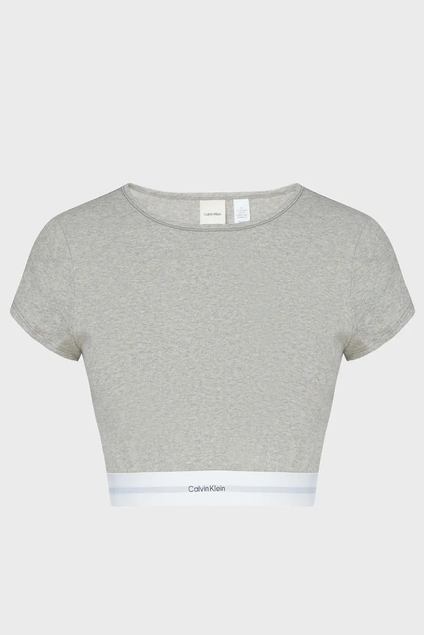 Жіночий сірий топ RIB CROP TEE 7