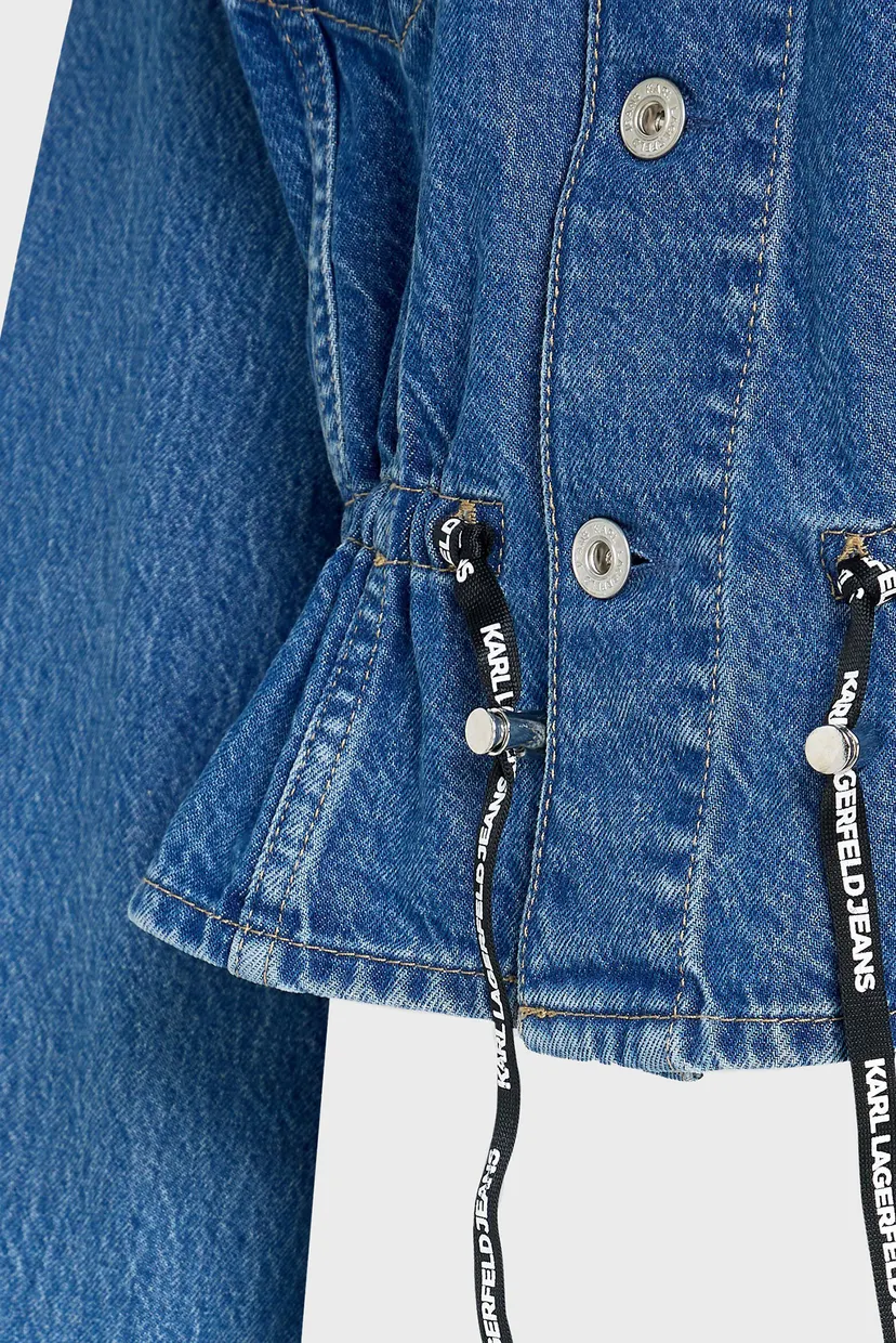 Женская синяя джинсовая куртка tied denim jacket 5