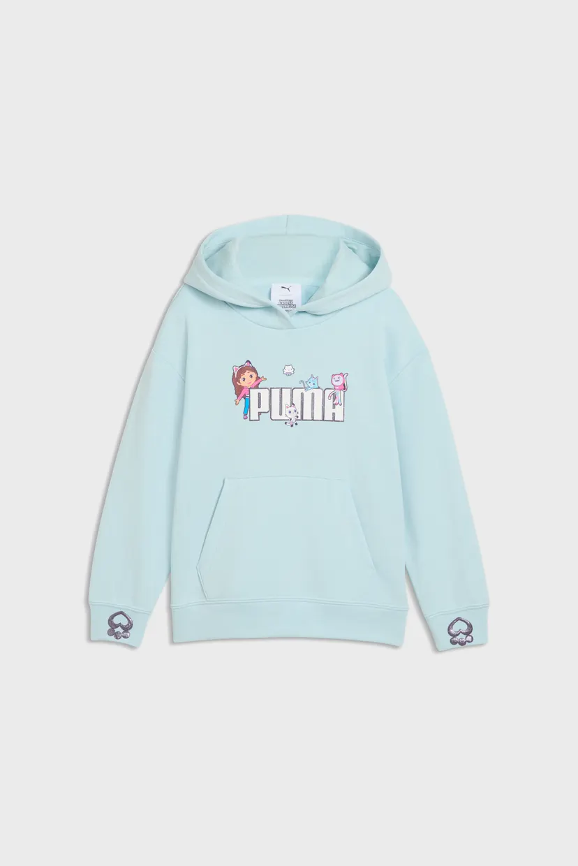 Детское голубое худи PUMA x GABBY'S DOLLHOUSE Relaxed Graphic Hoodie Kids 4