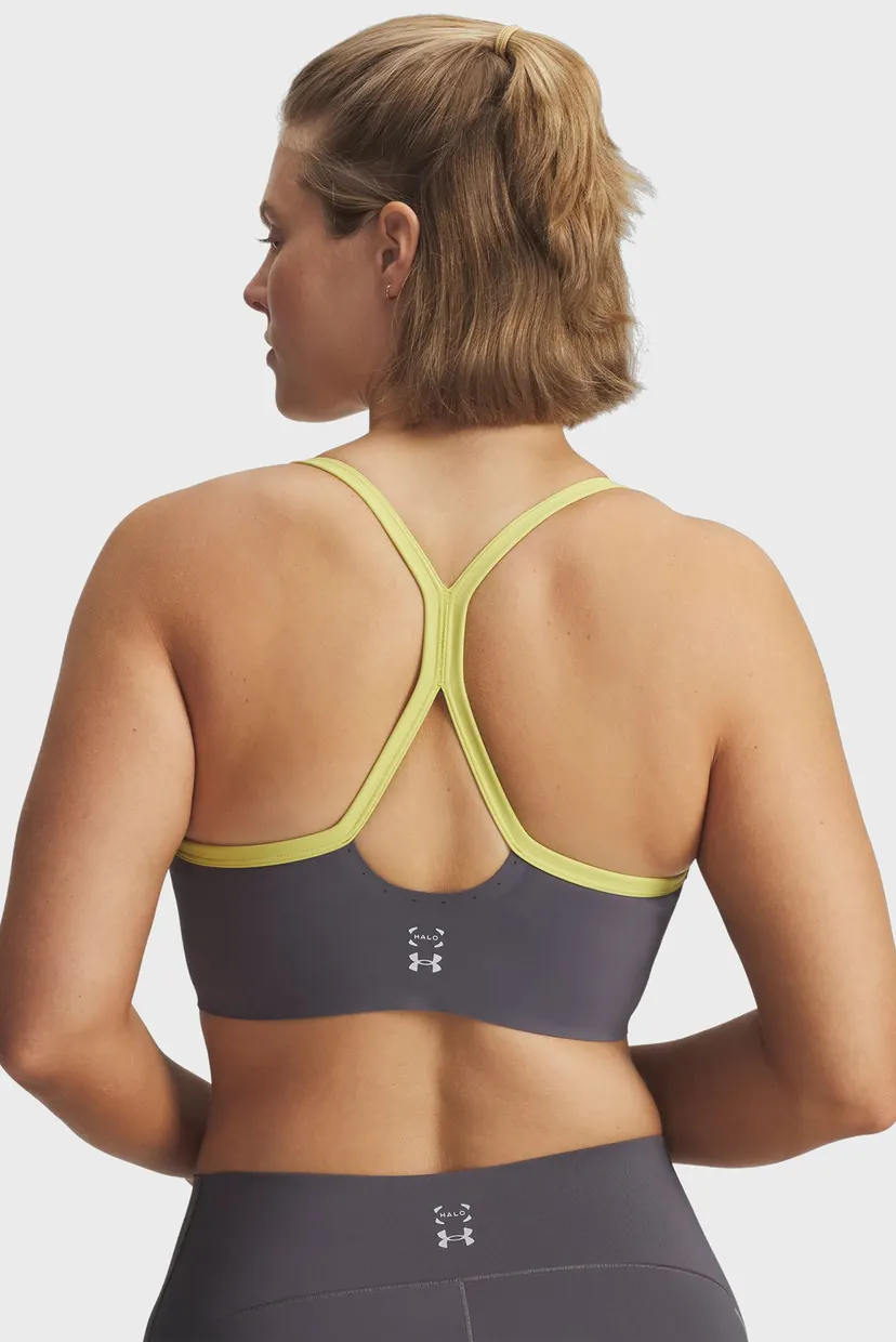 Жіночий сірий топ UA Halo Bonded Bra 6