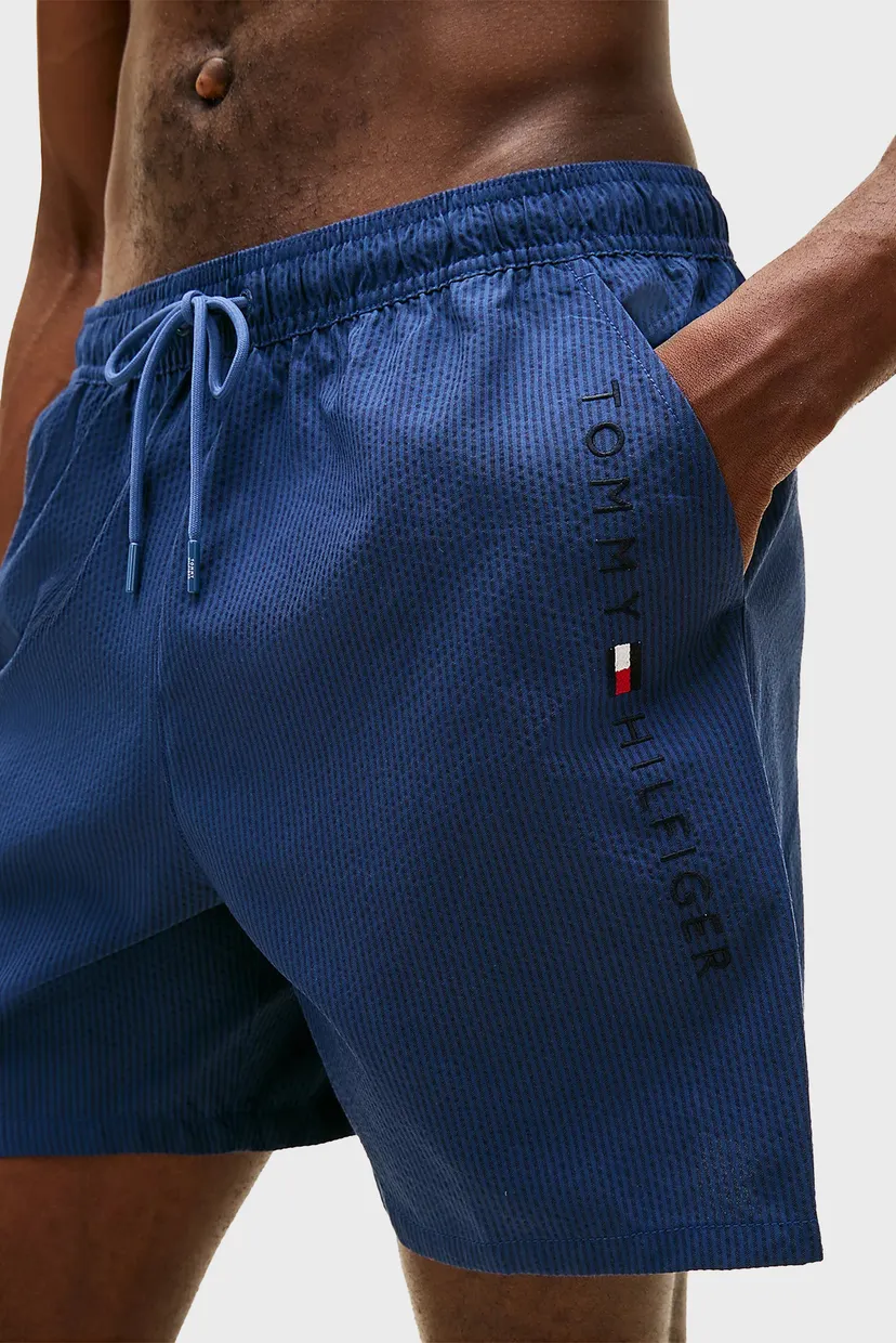 Чоловічі темно-сині плавальні шорти у смужку MEDIUM DRAWSTRING ITHACA 4