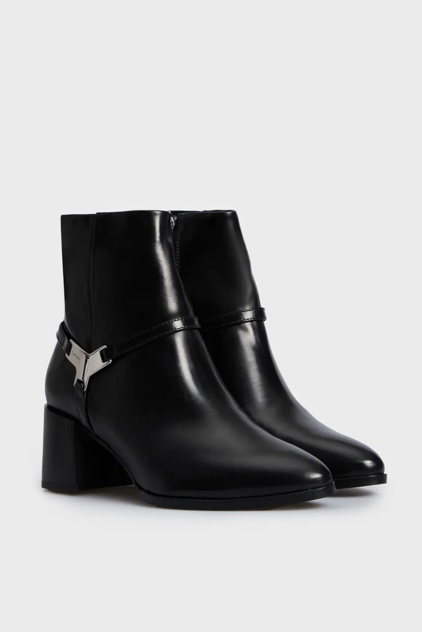 Жіночі чорні шкіряні ботильйони ANKLE BOOT 55 W/HW LTH 3