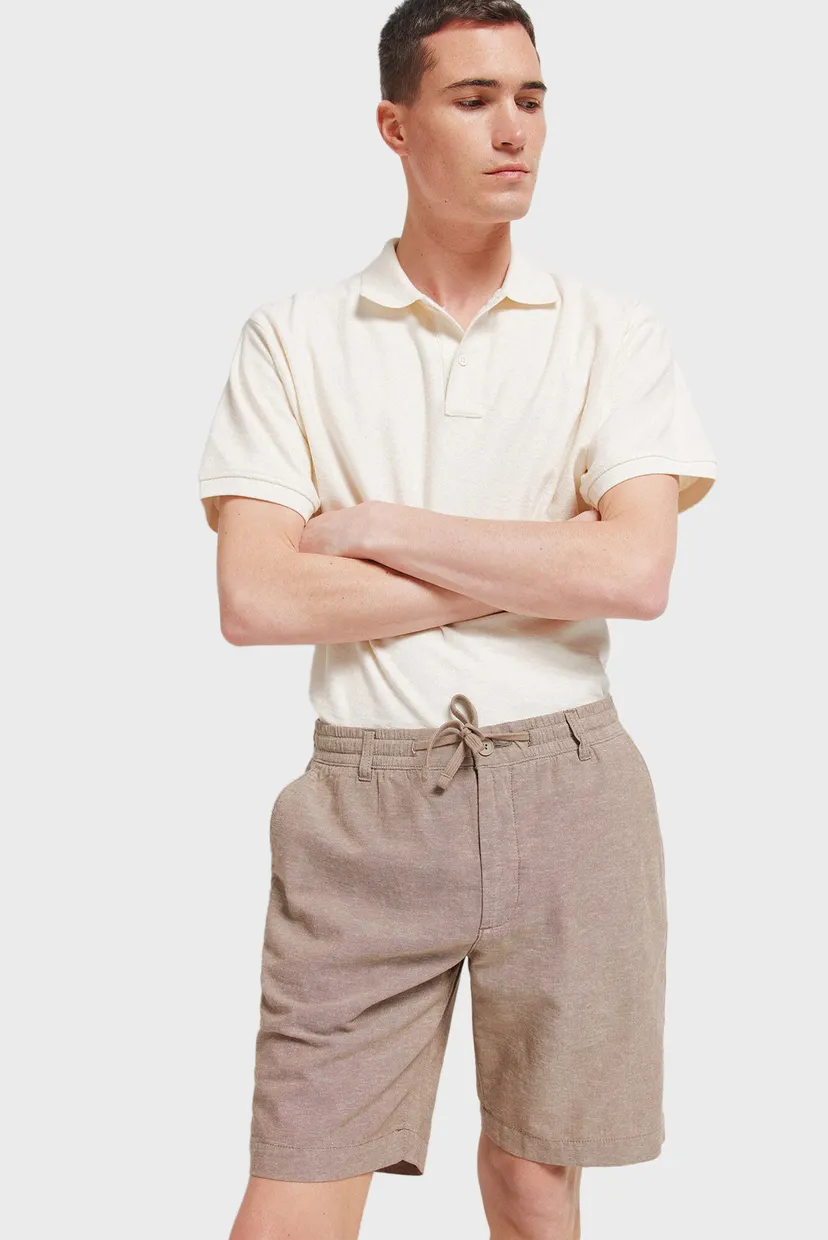 Мужские бежевые шорты slim fit 5