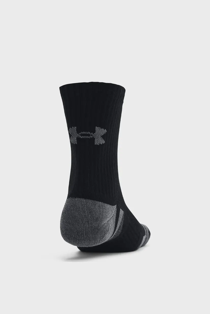 Черные носки (3 пары) UA Performance Cotton 3p Mid 3