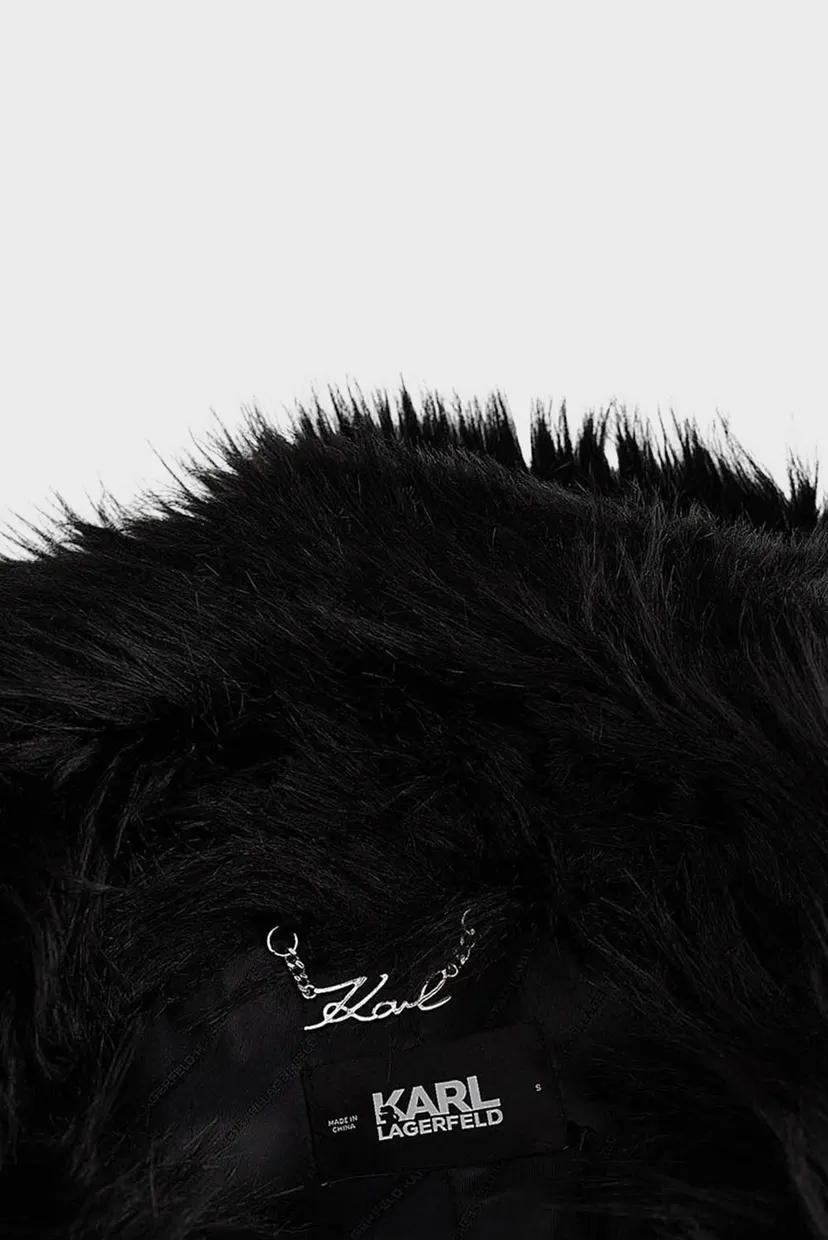Женский черный жилет FAUX FUR GILET 3