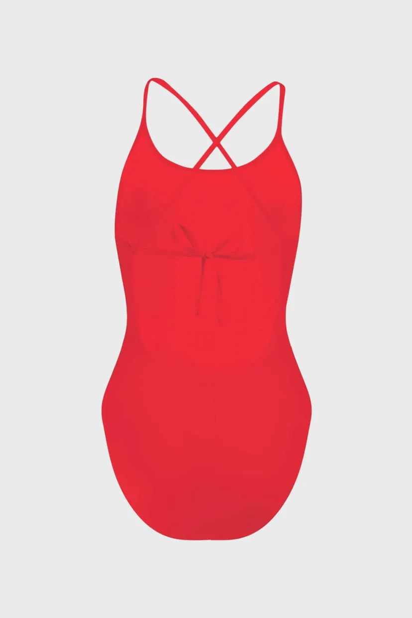 Женский красный купальник Swim Women’s V-Neck Cross-back Swimsuit 8
