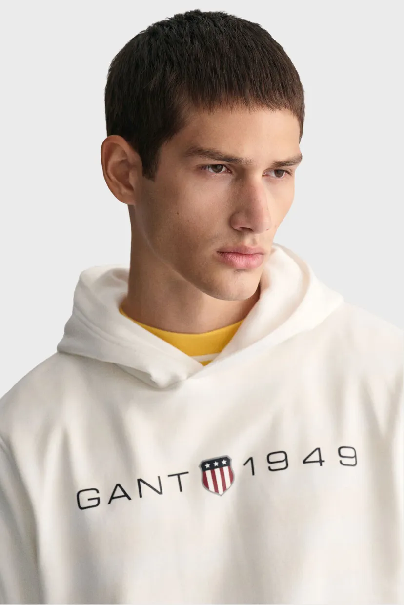 Мужское белое худи PRINTED GRAPHIC 4