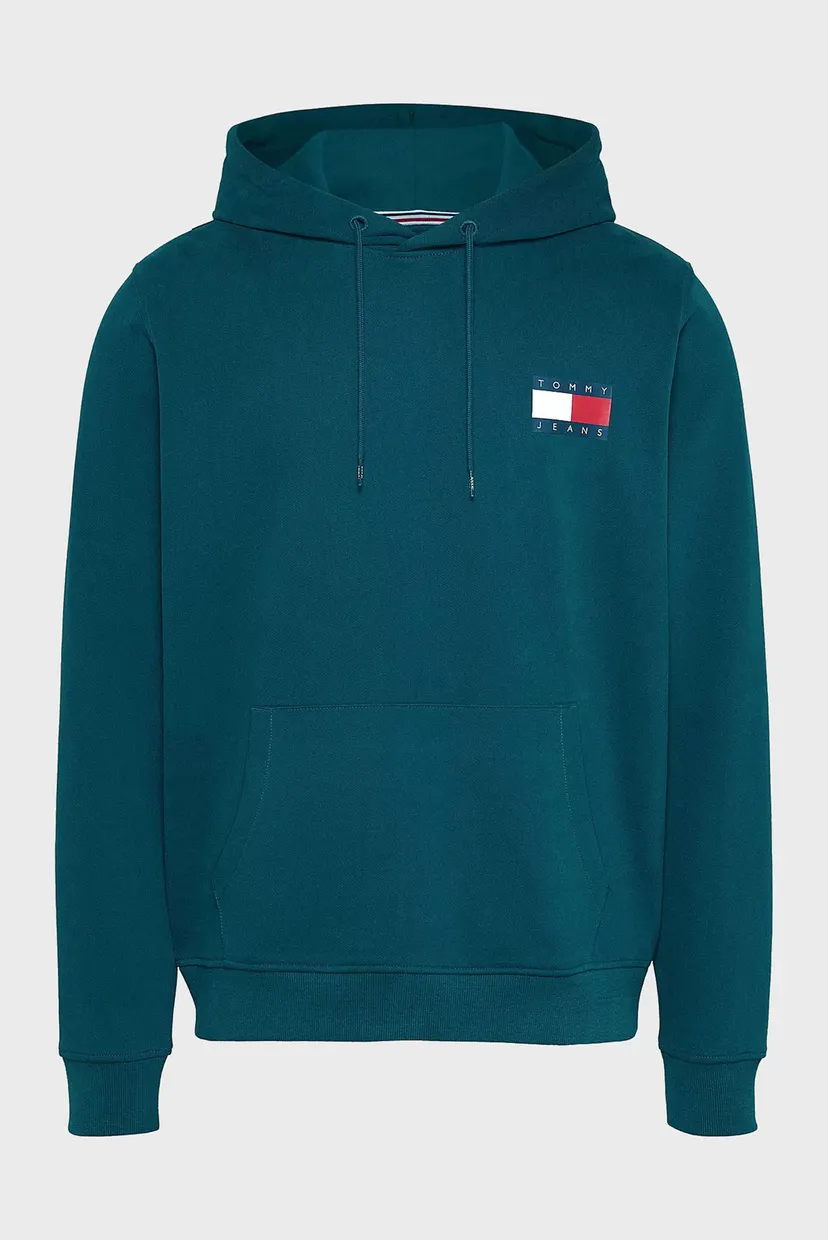 Чоловіче бірюзове худі TJM REG ESSENTIAL FLAG HOOD EXT 5