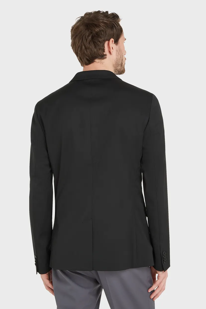 Мужской черный пиджак TRAVEL GABARDINE SLIM BLAZER 3