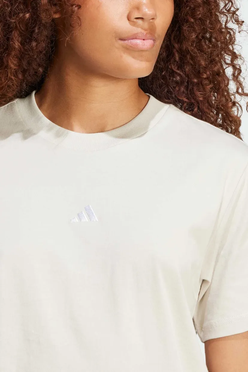 Жіноча бежева футболка Essentials Small Logo Cotton 5