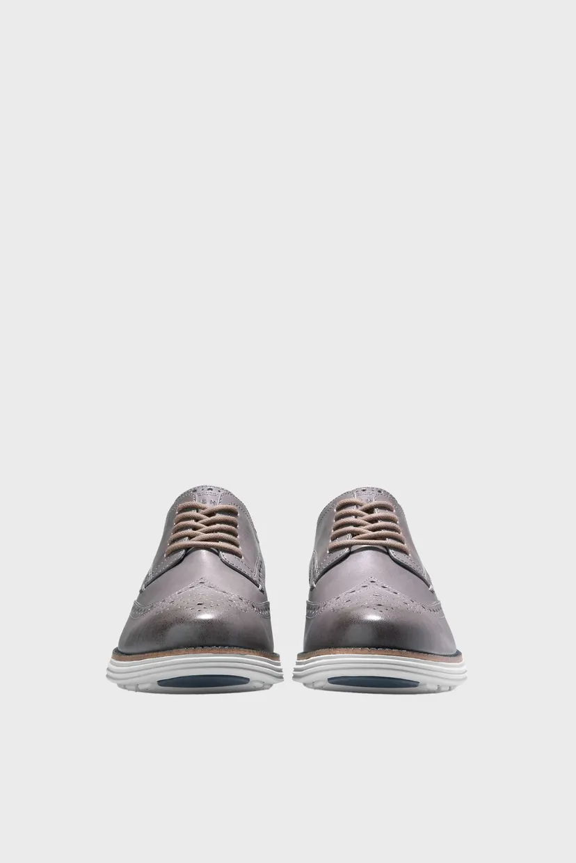 Чоловічі сірі шкіряні броги ØriginalGrand Remastered Wingtip Oxford 3