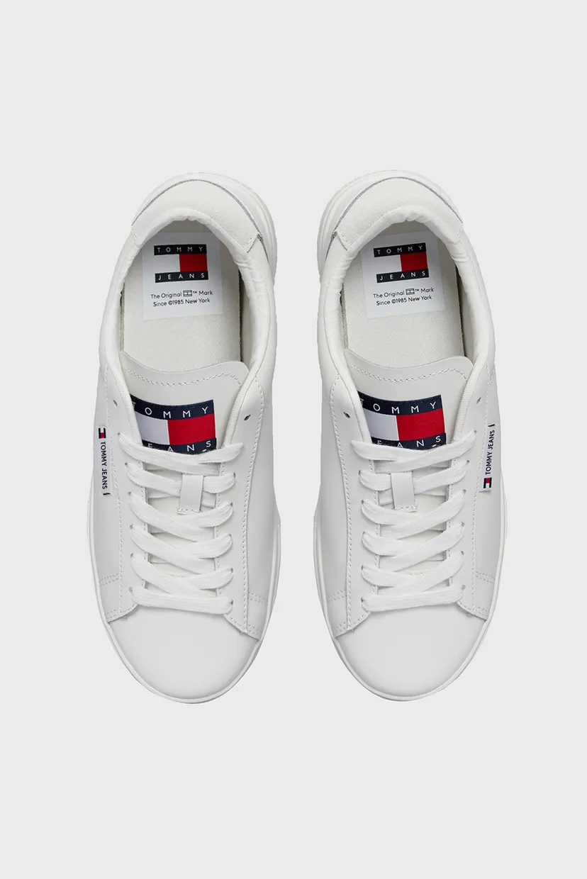 Женские белые кожаные сникерcы TJW CUPSOLE SNEAKER ESS 4