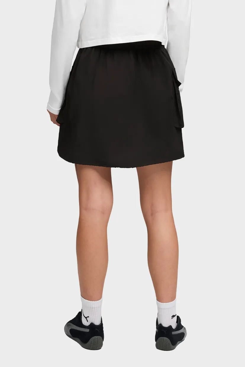 Женская черная юбка Wardrobe Essentials Cargo Skirt Women 3