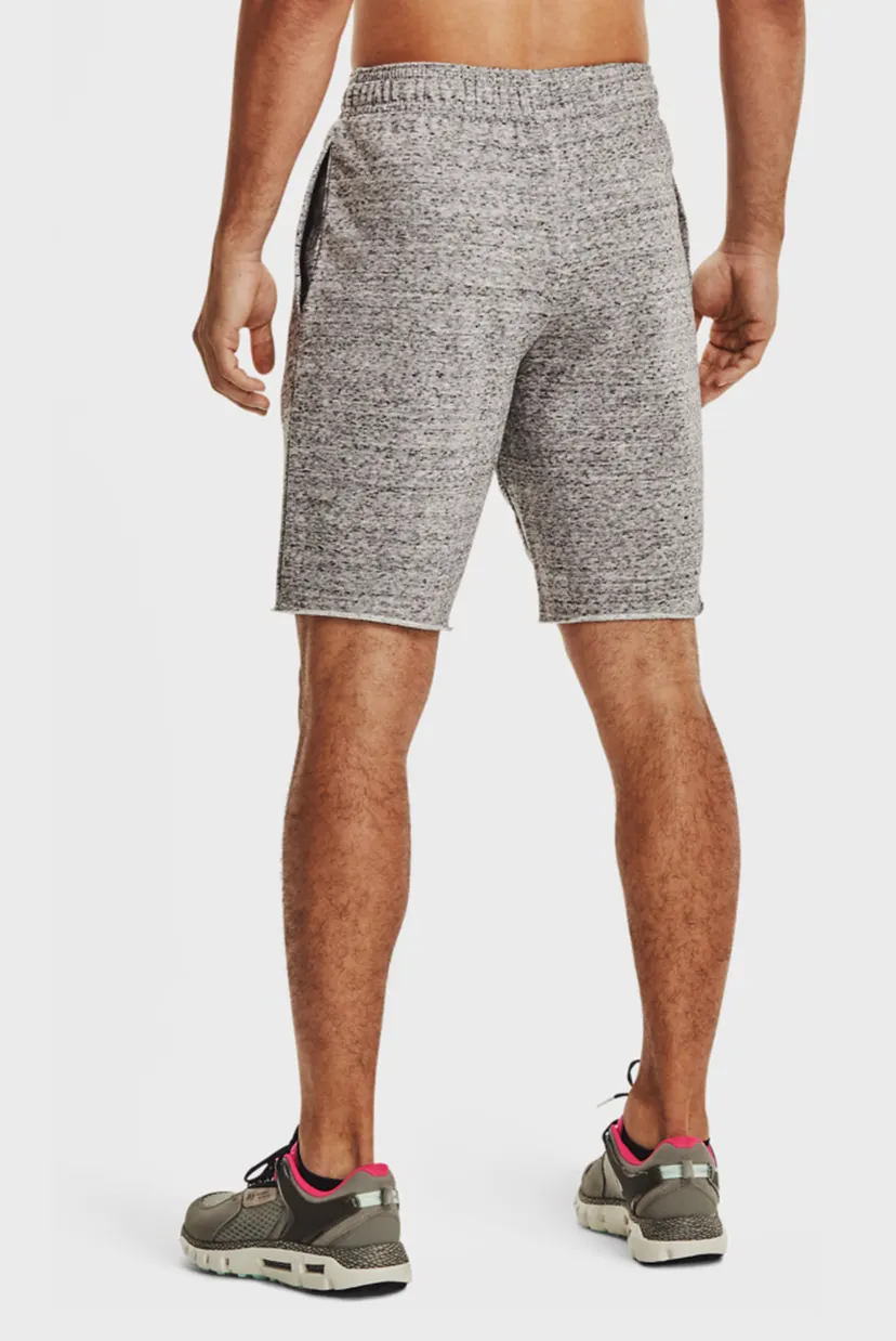 Чоловічі сірі шорти UA RIVAL TERRY SHORT 3