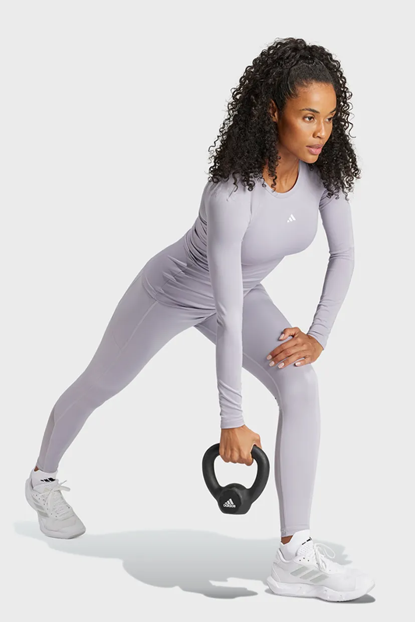 Жіночий сірий лонгслів Techfit Training adidas IX3262 — MD-Fashion