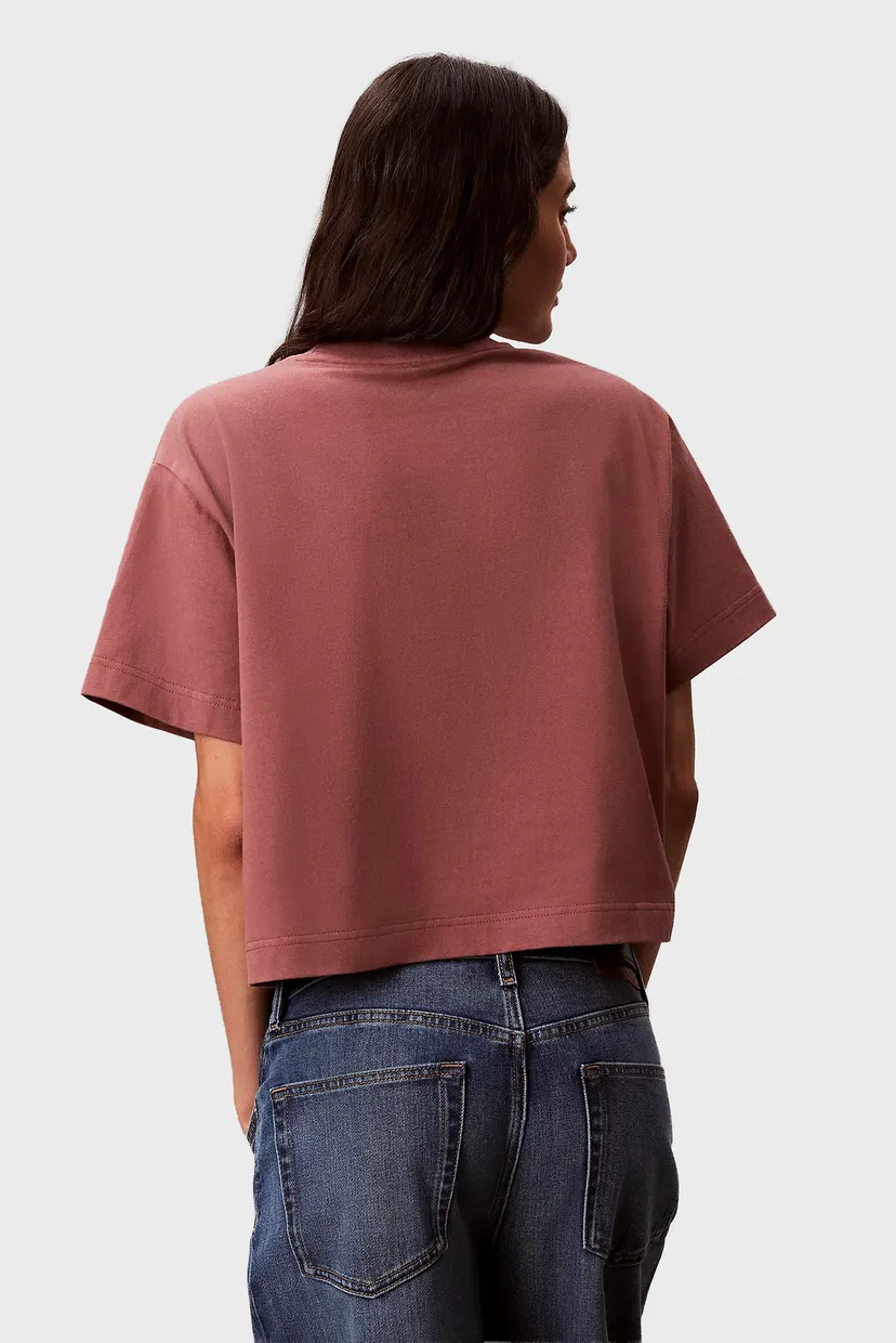 Женская коричневая футболка CROPPED BOXY GRAPHIC 4