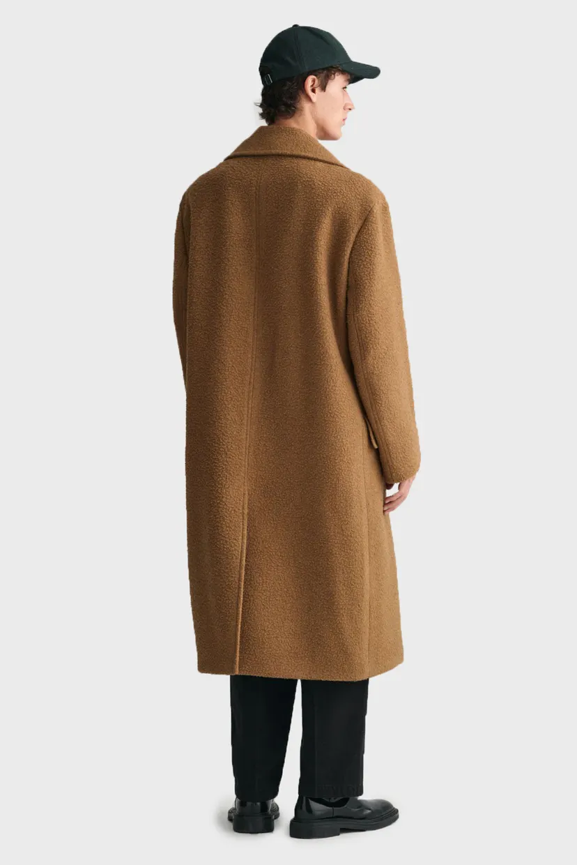 Чоловіче коричневе вовняне пальто OVERSIZED DB WOOL COAT 4