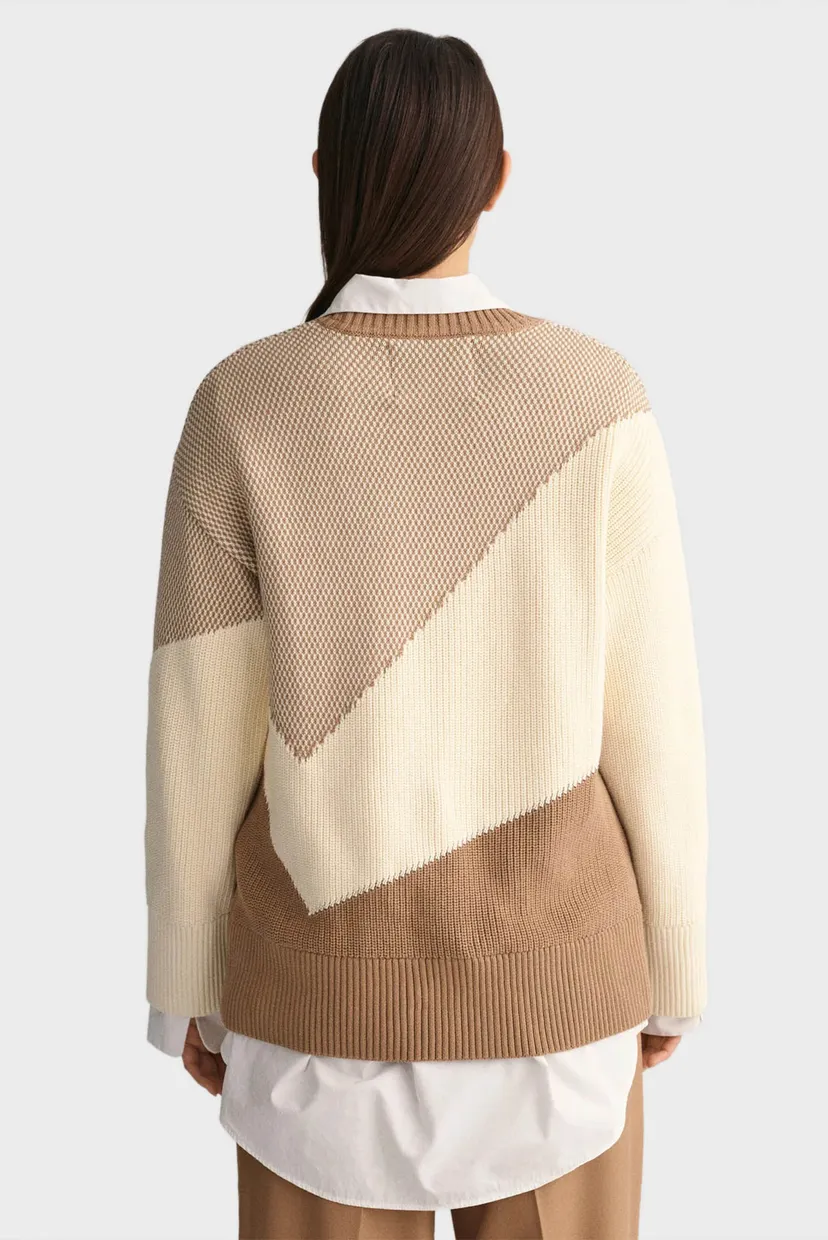 Женский свитер COLOUR BLOCK COTTON C-NECK 3