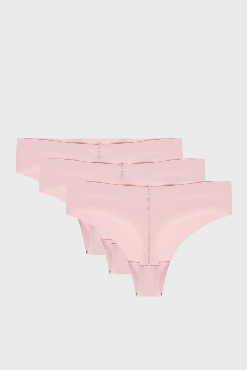 Женские розовые трусики (3 шт) THONG 7