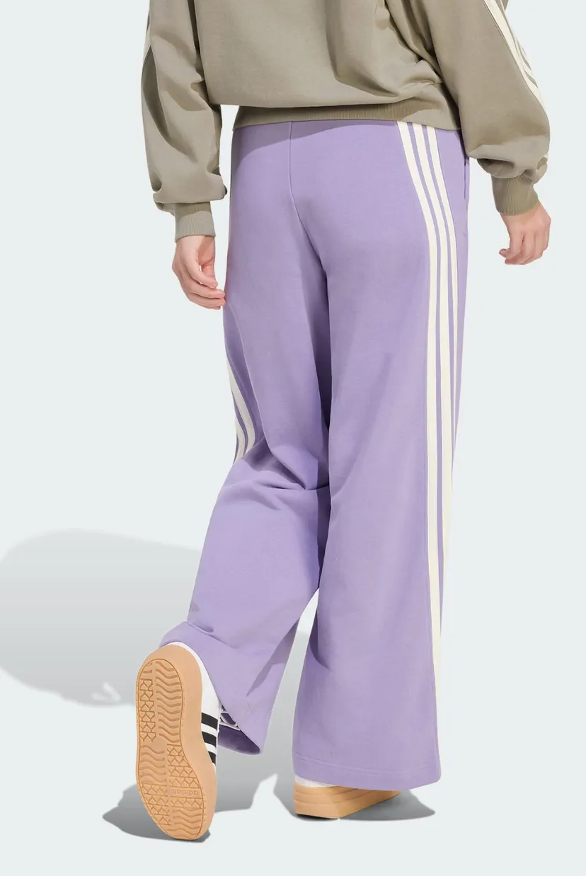 Жіночі бузкові спортивні штани ADIDAS KIT 3-STRIPES WIDE 3