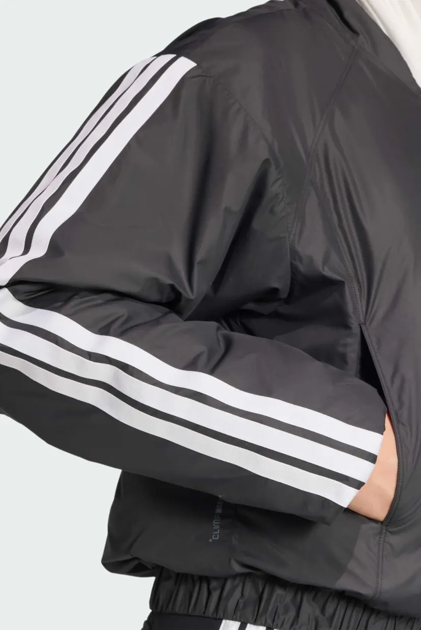 Жіночий чорний бомбер Essentials CLIMAWARM 3 Stripes Insulated 5