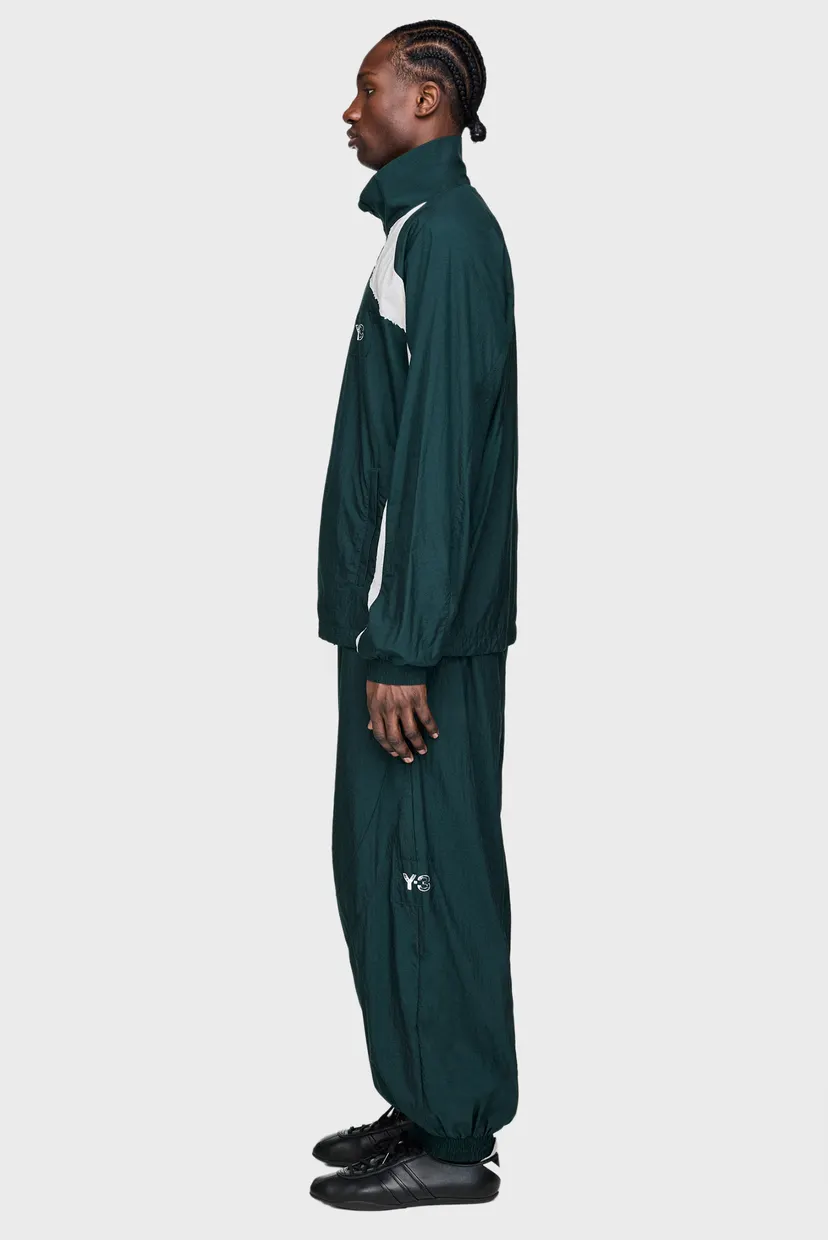 Мужские темно-зеленые спортивные брюки Y-3 RAW EDGE 3 STRIPES NYLON SHELL 4