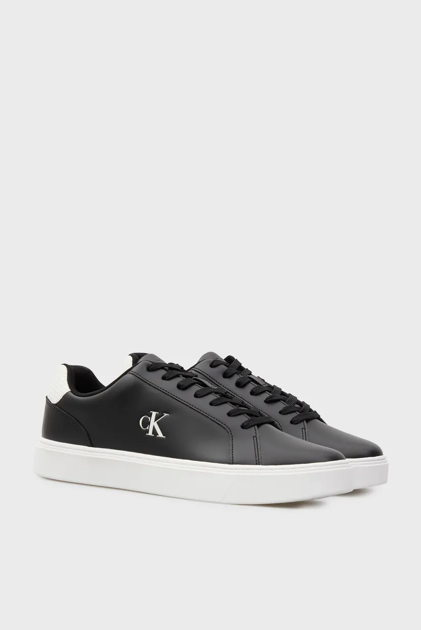 Мужские черные кожаные сникерсы CLASSIC 3