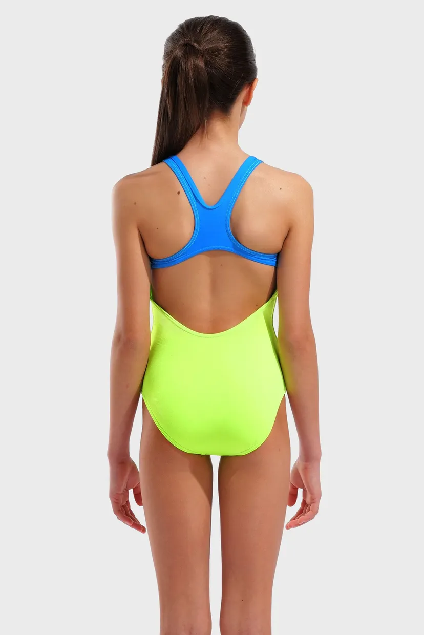 Дитячий салатовий купальник LOGO SWIMSUIT SWIM PRO 3