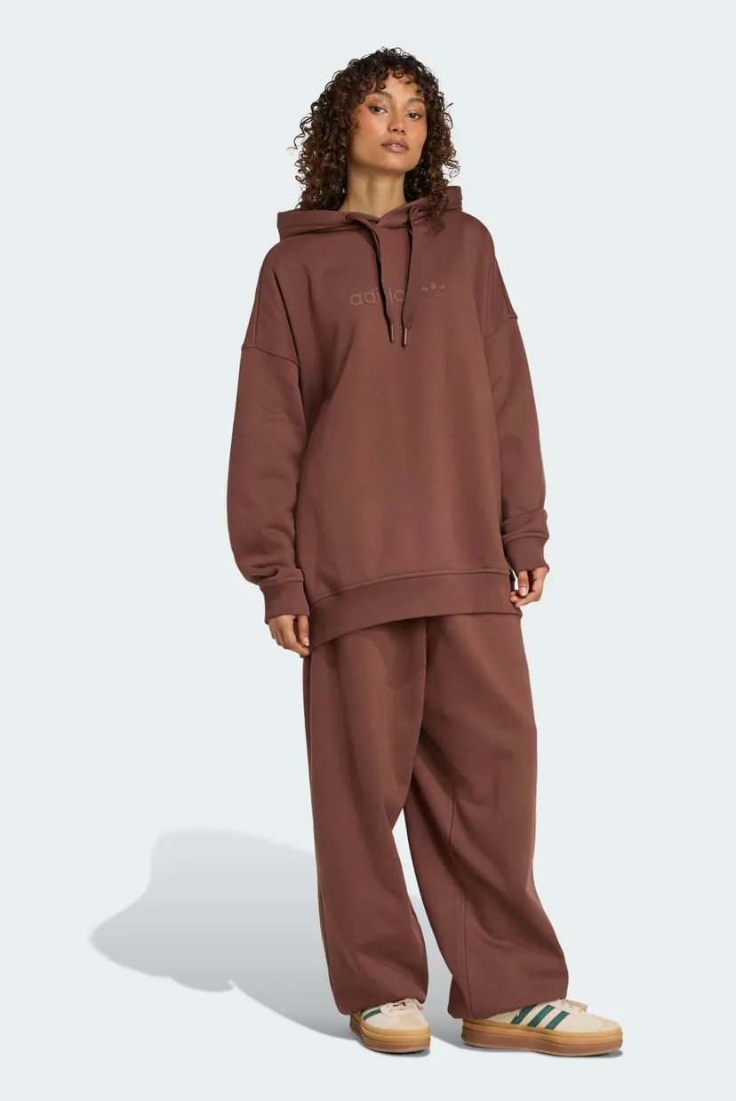 Жіноче коричневе худі Essentials Linear Oversized adidas JW1027