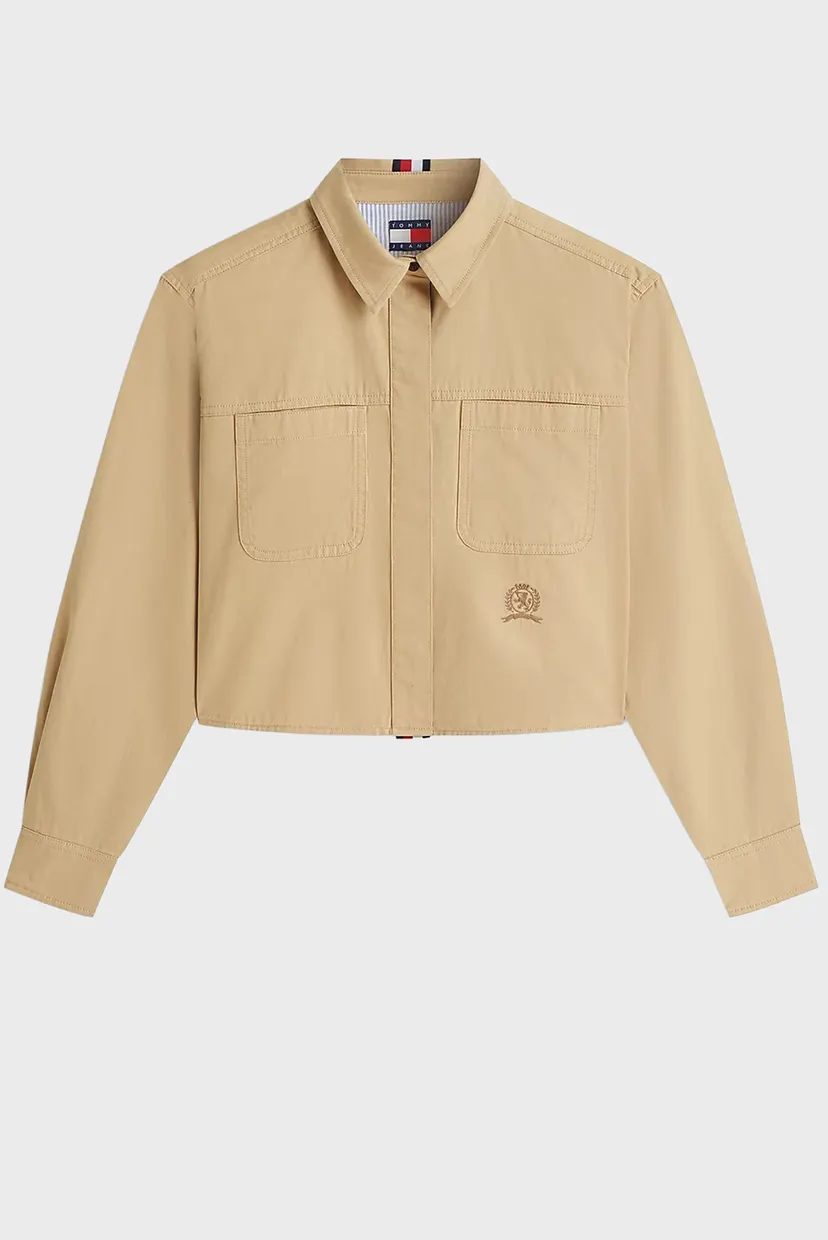 Жіноча бежева сорочка TAPE CROPPED 5