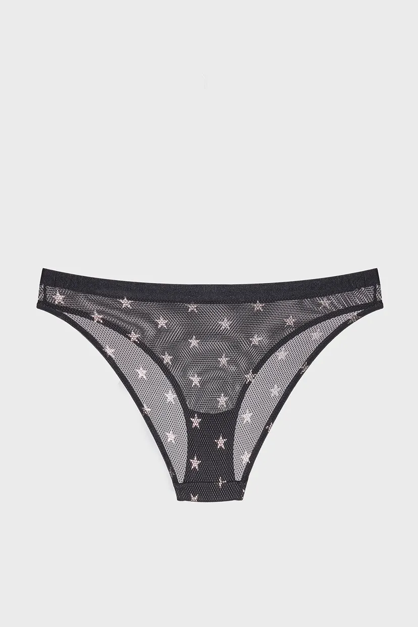 Жіночі чорні трусики з візерунком BIKINI (EXT. SIZE) 7