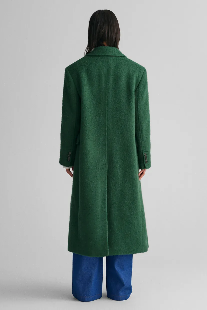 Женское зеленое шерстяное пальто WOOL BLEND OVERCOAT 3