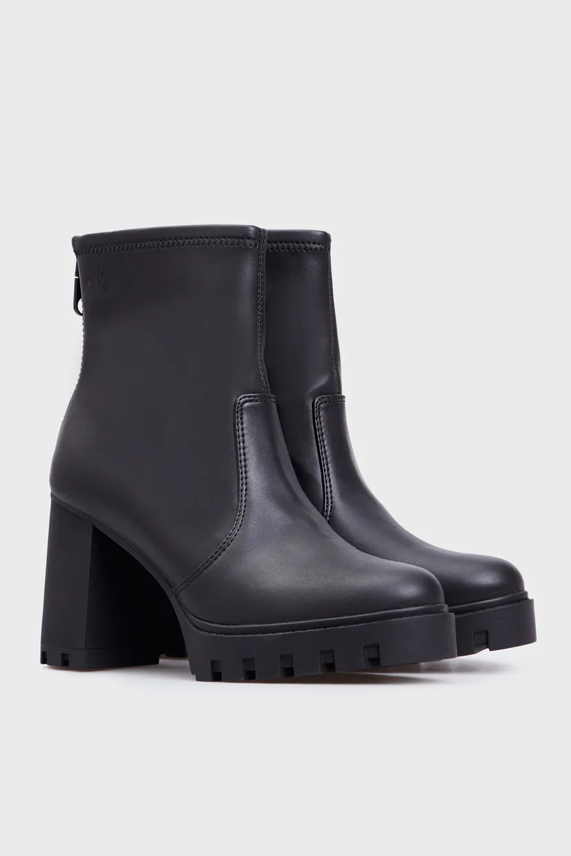Жіночі чорні ботильйони HEEL PLATFORM ZIP BOOT MG NAPPA 3