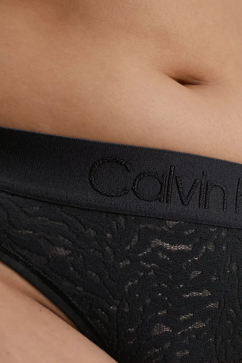 Женские черные трусики THONG 8