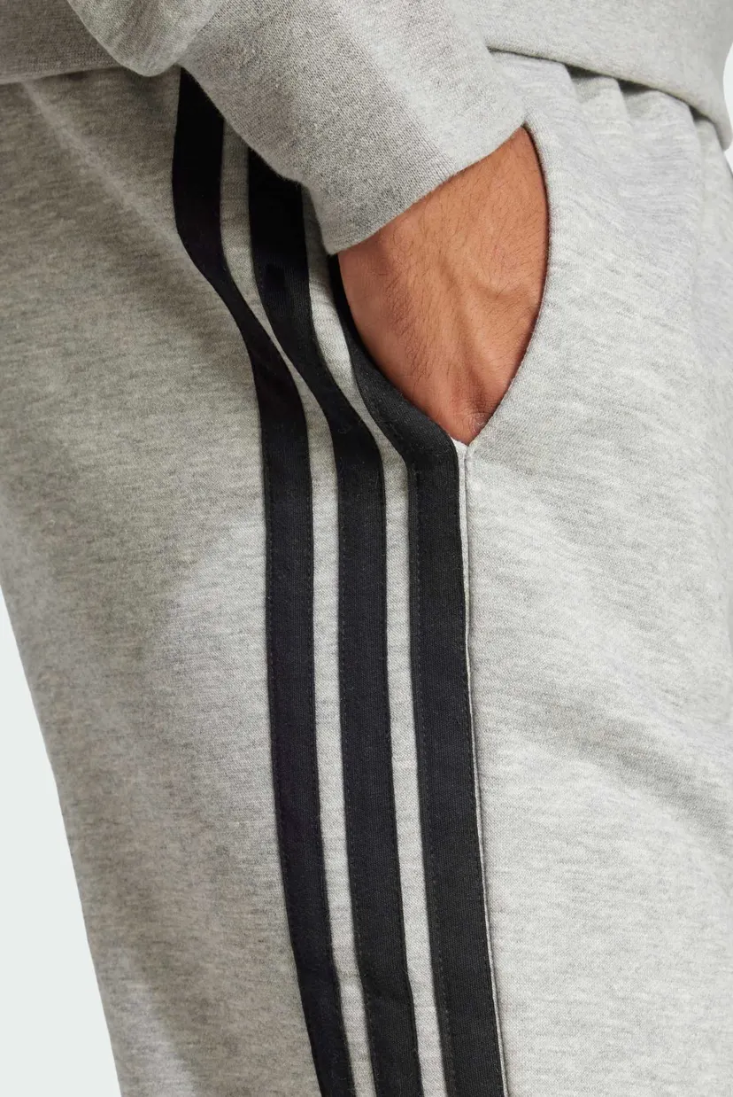 Чоловічі світло-сірі спортивні штани Essentials 3-Stripes Fleece 4